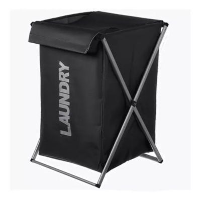 Cesta Ropa Sucia Plegable Canasto De Tela negro-0