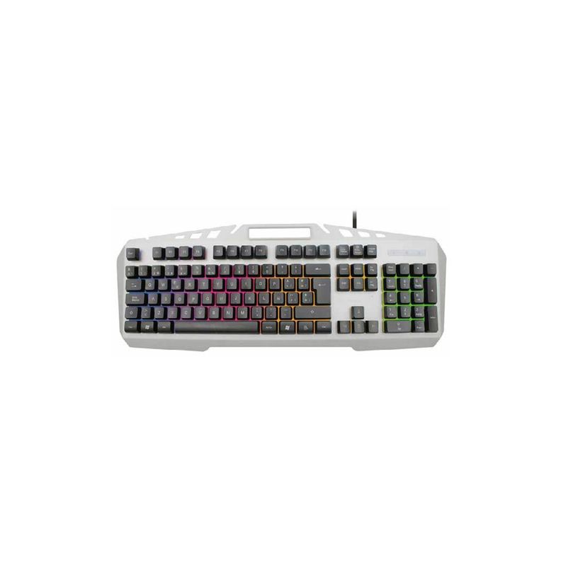 Teclado Gamer Pc Usb Retroiluminado Metálico Gris - Ps-0