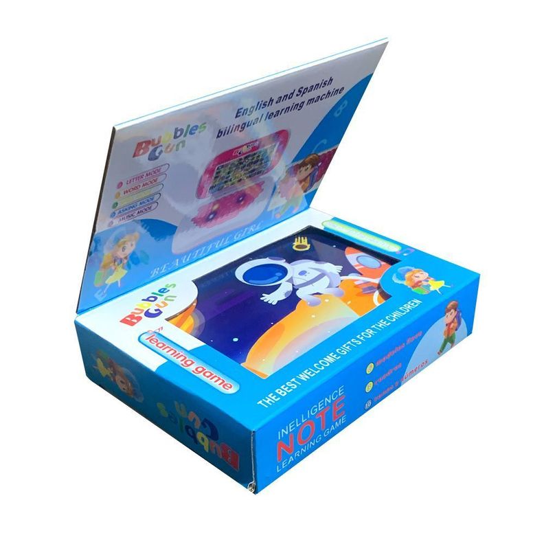 Mini Computador Didactico Ingles Español Niño Celeste-0