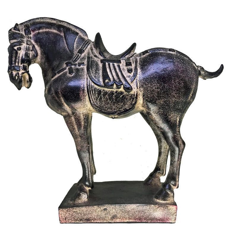 Adorno resina caballo 39x35x14 cm. Unico