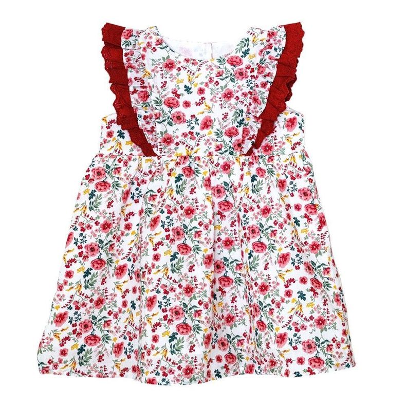 Vestido Estampado Floral Rojo Pumucki-0