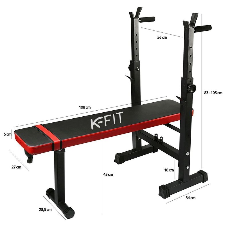 Banca de Pesas Multifuncional Plegable K-FIT-1