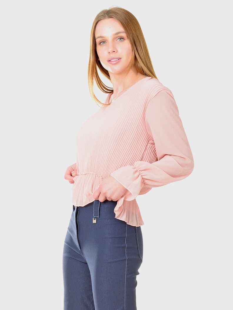 Pantalón Ancho Gabardina Azul Marino-4