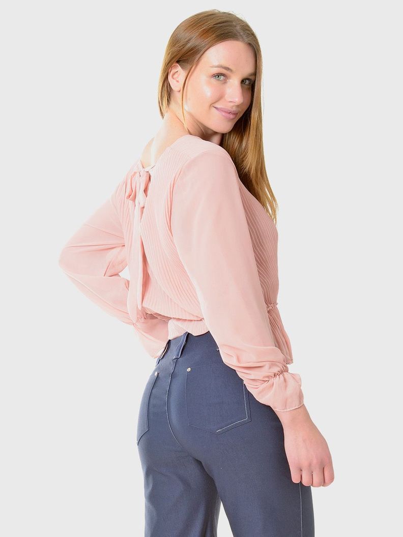 Pantalón Ancho Gabardina Azul Marino-6