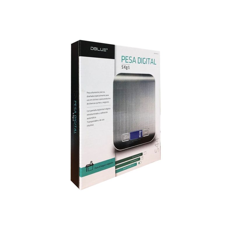 Pesa de Cocina Digital 5kg Acero Inoxidable Dblue-3