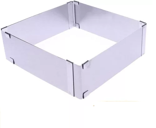 Molde De Torta Moldes Para Tortas Cuadrado Ajustable Queque-0