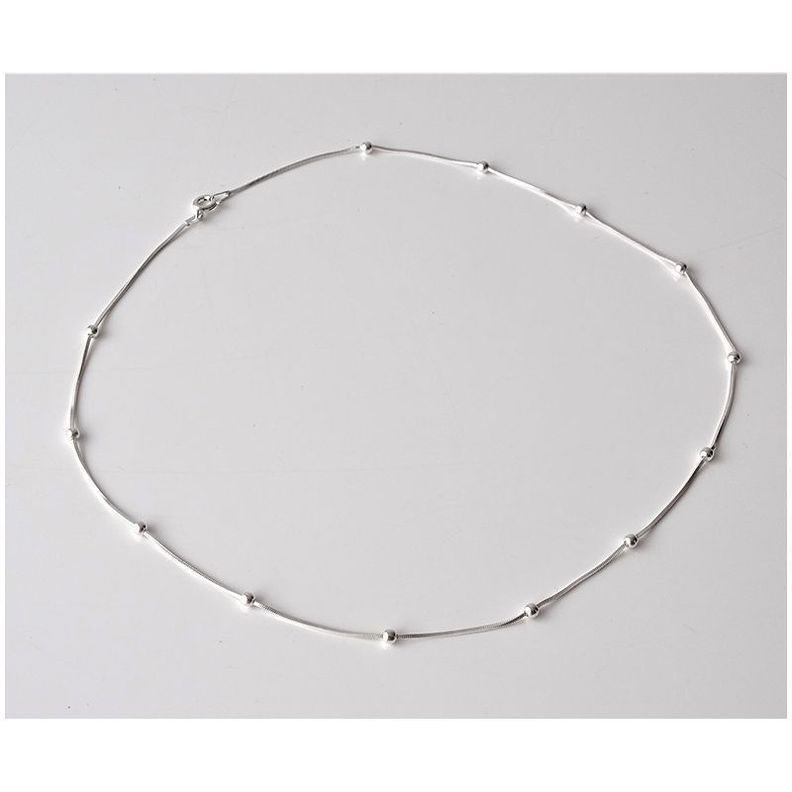 Cadena Con Puntos De Plata Fina - MABELITA-2