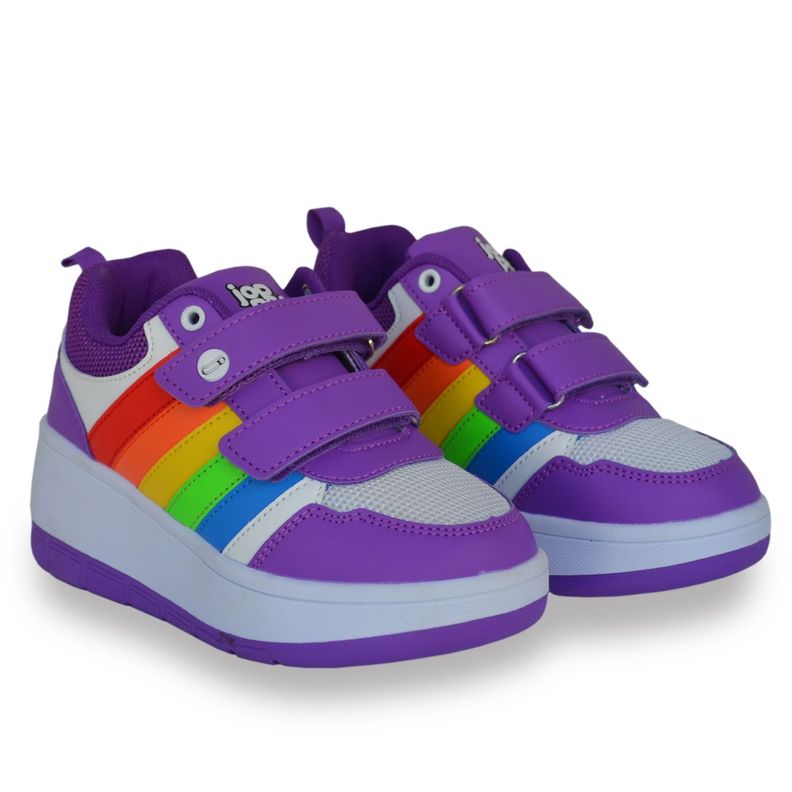 Zapatillas Niñas con Ruedas Arcoiris-3