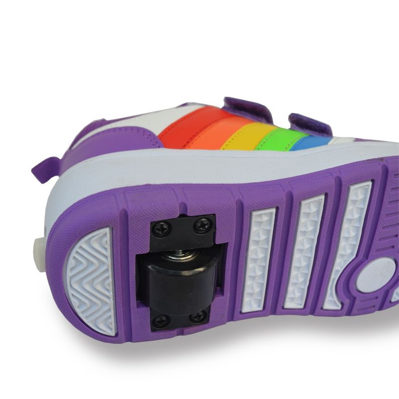 Zapatillas Niñas con Ruedas Arcoiris-2