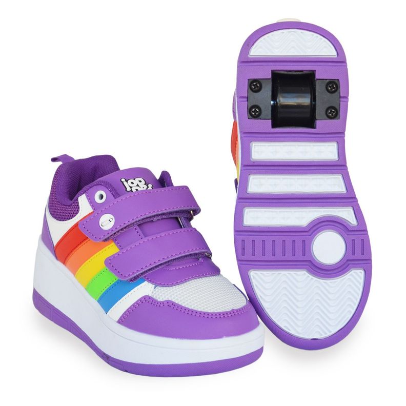 Zapatillas Niñas con Ruedas Arcoiris-0
