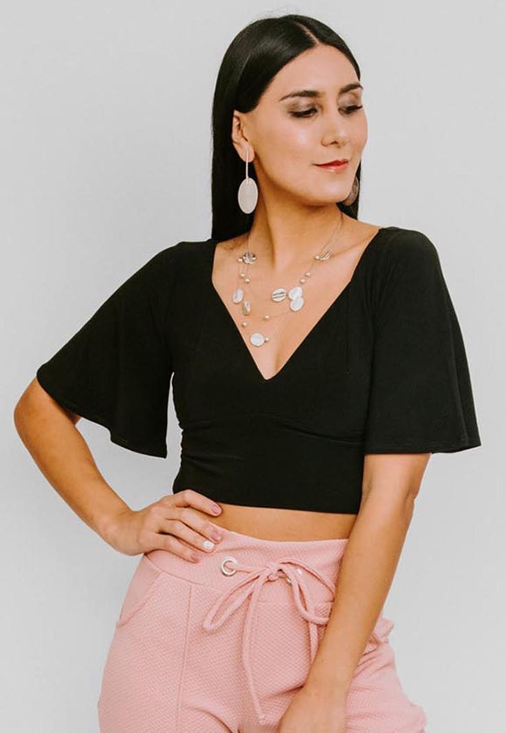 Crop Top Magaly Negro-0