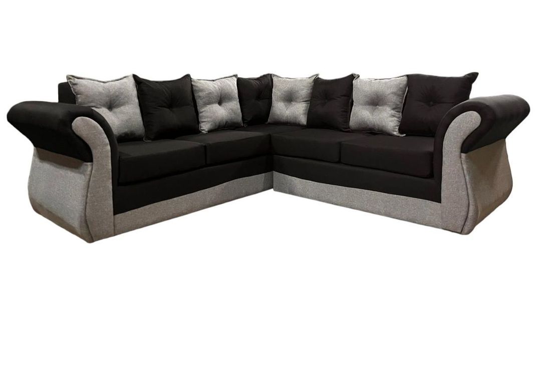 Seccional 5 cuerpos marsella bicolor lino negro gris-0