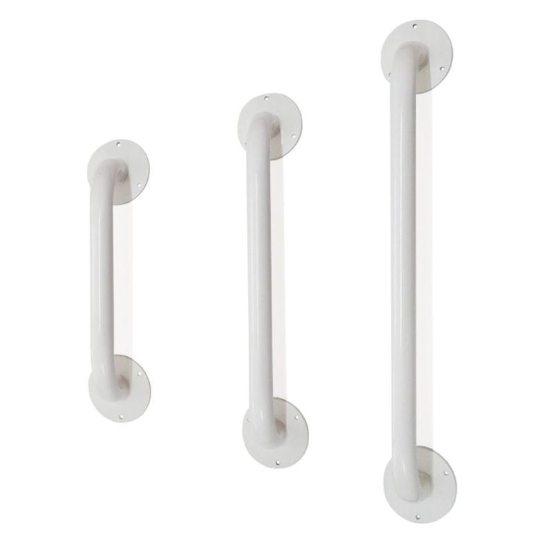 Barra de Bano Recta Esmaltada Kairos 50cm Blanco