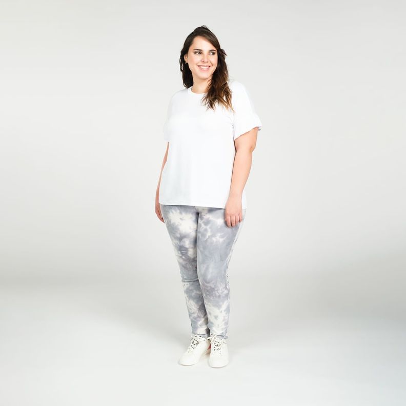 Legging Diseño Tie Dye De Viscosa gris Caffarena-0