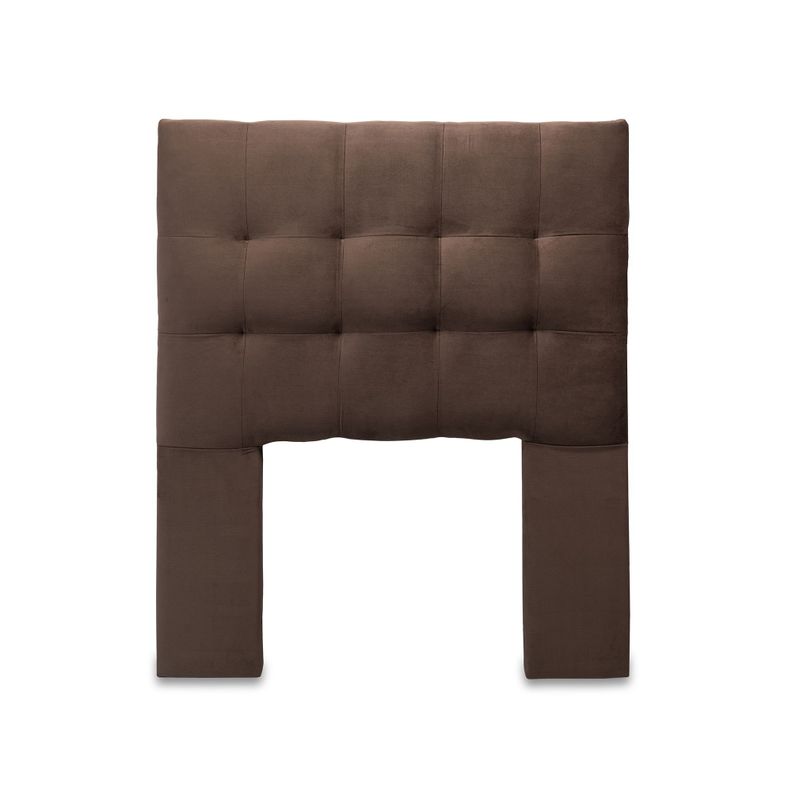 Respaldo Alicante Con Patas Felpa 1 Plaza Chocolate-0