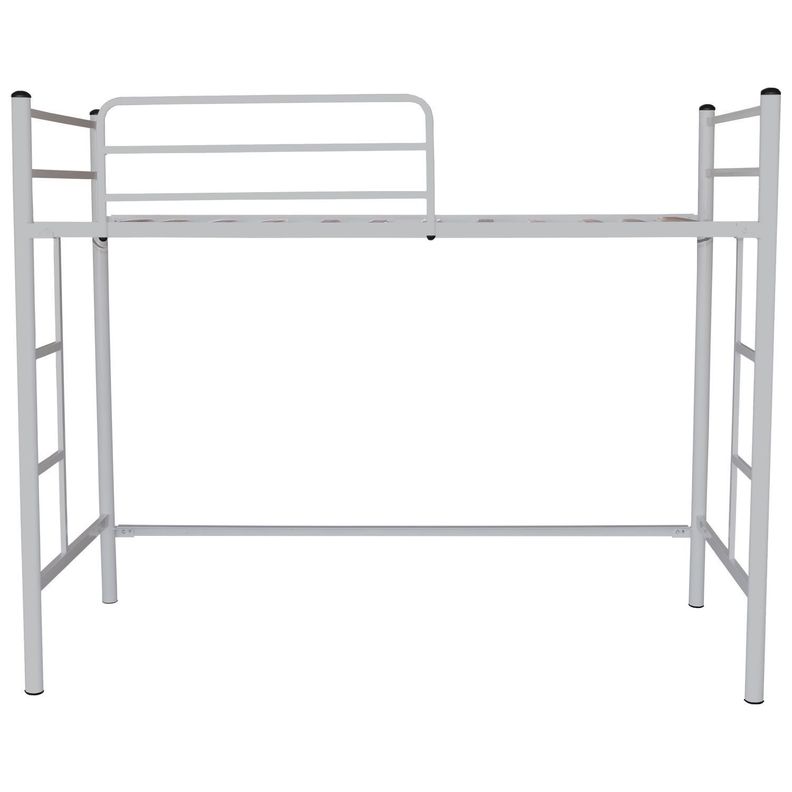 Cama Alta 1.5 Plaza Plateado Plata