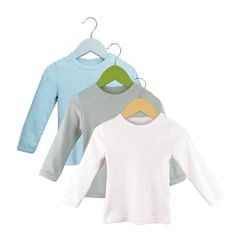 Set de Tres Camisetas Lisas de Algodón para Niño Pumucki-0