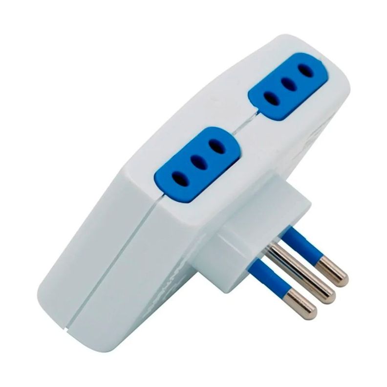 Enchufe Cuadruple 2p + T 10a 250v Blanco - Malik-0