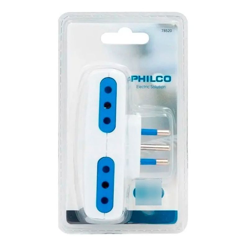 Enchufe Cuadruple 2p + T 10a 250v Blanco - Malik-1