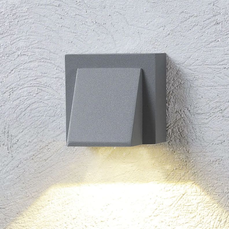 Apliqué LED Decorativo Exterior Para Pared 3W Gris-5