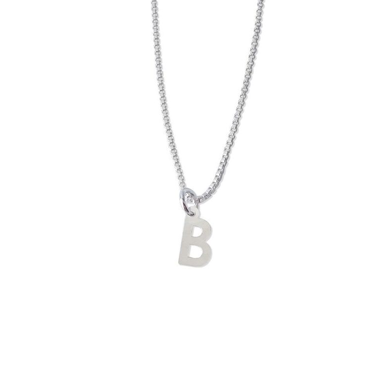Cadena De Plata Mujer Con Inicial B - MABELITA-0