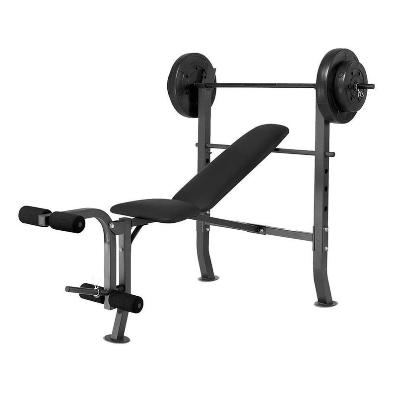 PRESS BANCA + 40 LB BARRA RECTA SET CURL LEG MARCY2080-0