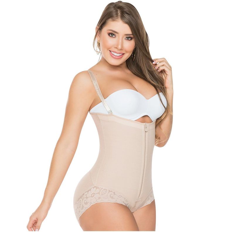 Faja Colombiana Moldeadora y Reductora En Body 412 Beige-0