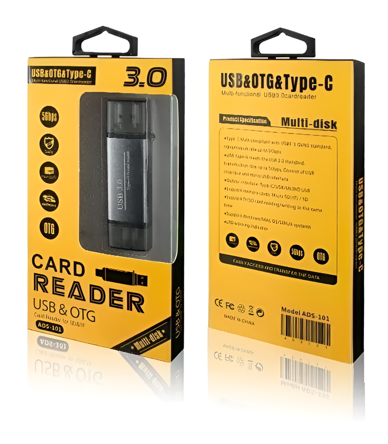 Adaptador 3 En 1 Lector Tarjetas Sd/tf Micro Sd, Usb3.0 Dual-0