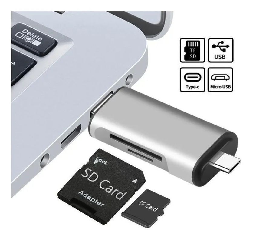 Adaptador 3 En 1 Lector Tarjetas Sd/tf Micro Sd, Usb3.0 Dual-4