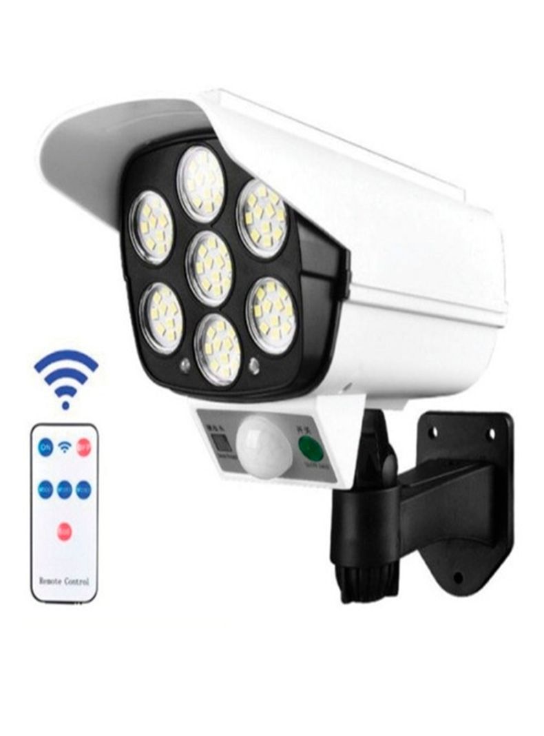 Foco solar control remoto tipo camara seguridad-0