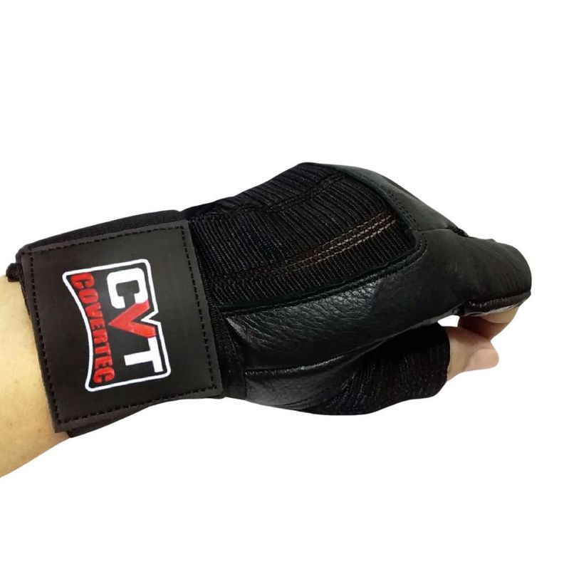 Par Guantes 100% Cuero Con Muñequera - Gym Gimnasio Pesas-0