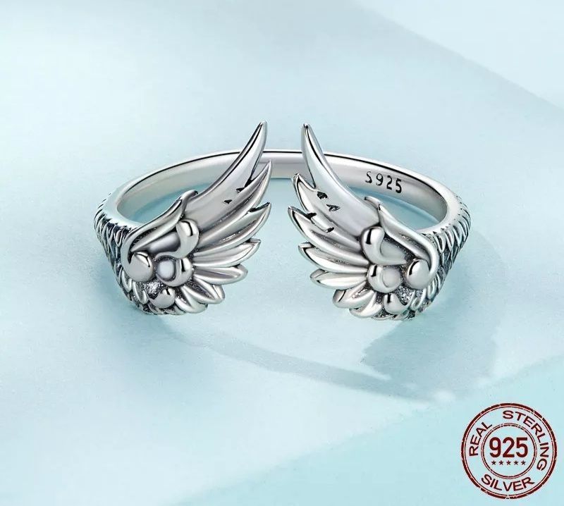 Anillo Alas Ajustable Plata 925-1