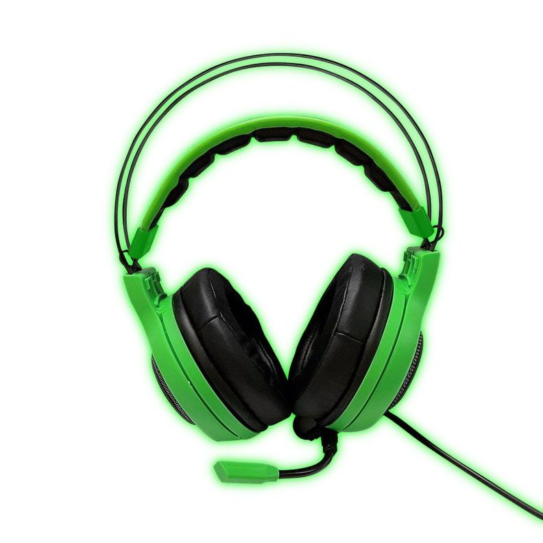 Audifonos Gamer PS4 PS5 XBOX PC USB Plug 3.5mm Verde Reptilex-1