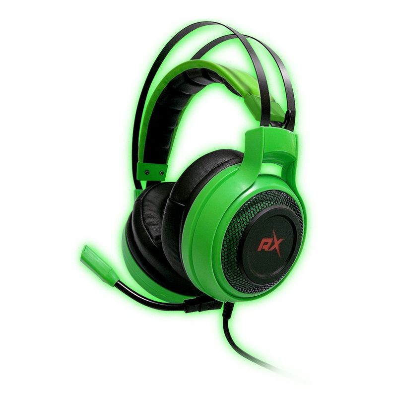 Audifonos Gamer PS4 PS5 XBOX PC USB Plug 3.5mm Verde Reptilex-0