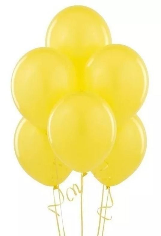 25 Set De Cumpleaños Globos Cumpleaños Globo Amarillo-1