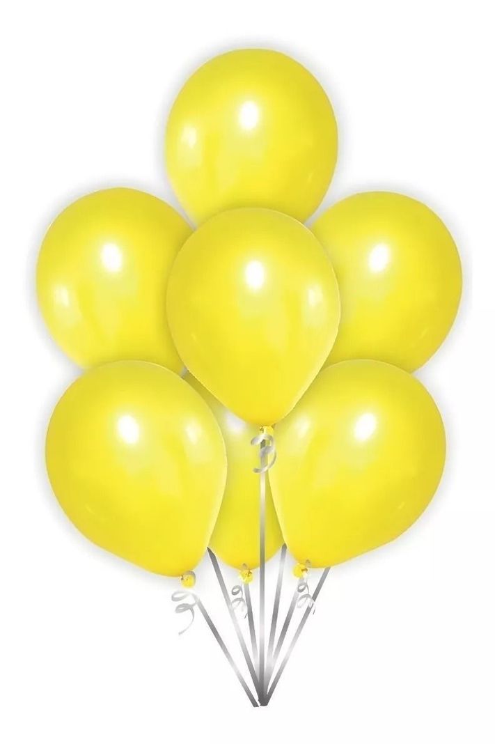 25 Set De Cumpleaños Globos Cumpleaños Globo Amarillo-2