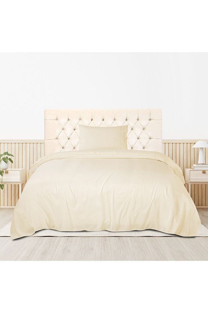 Sábana Broderie 1,5 Plazas Crema-4