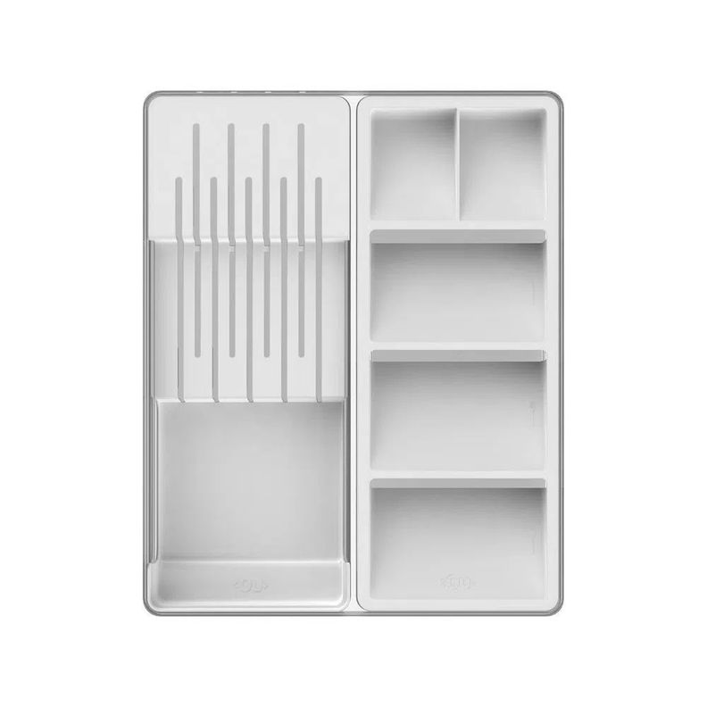  Organizador De Cuchillo y Cubiertos Clear Blanco-1
