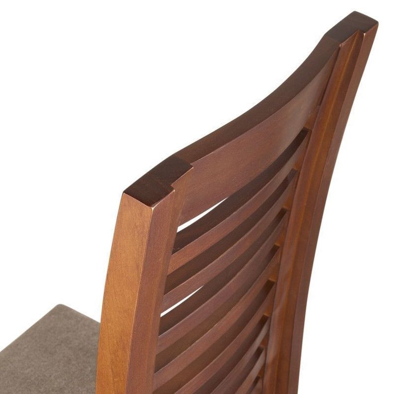 JUEGO DE COMEDOR LUCIANA RECTANGULAR 8 SILLAS MADERA COLOR MIEL TAPIZ CAFÉ JASPEADO-4