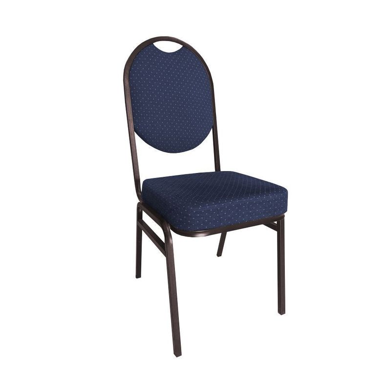 Silla oval banquetera para eventos Azul Marino-0