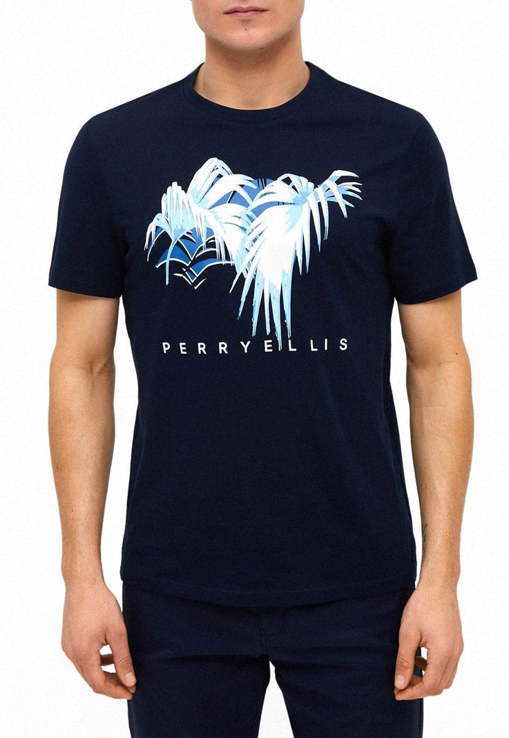 Polera estampada navy