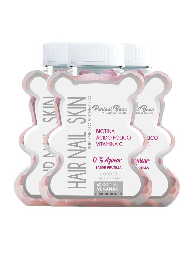 Vitaminas Hair nail Skin Biotina para el cabello 0 % Azucar-0