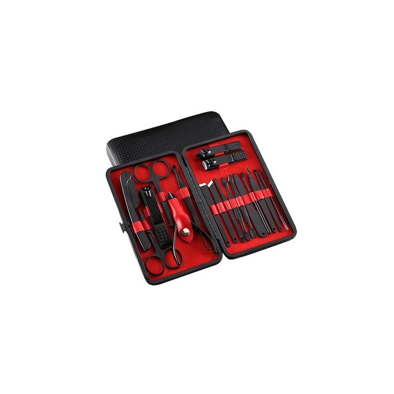 Set Manicure Y Pedicure De 18 Pieza Con Estuche - Puntostore Negro