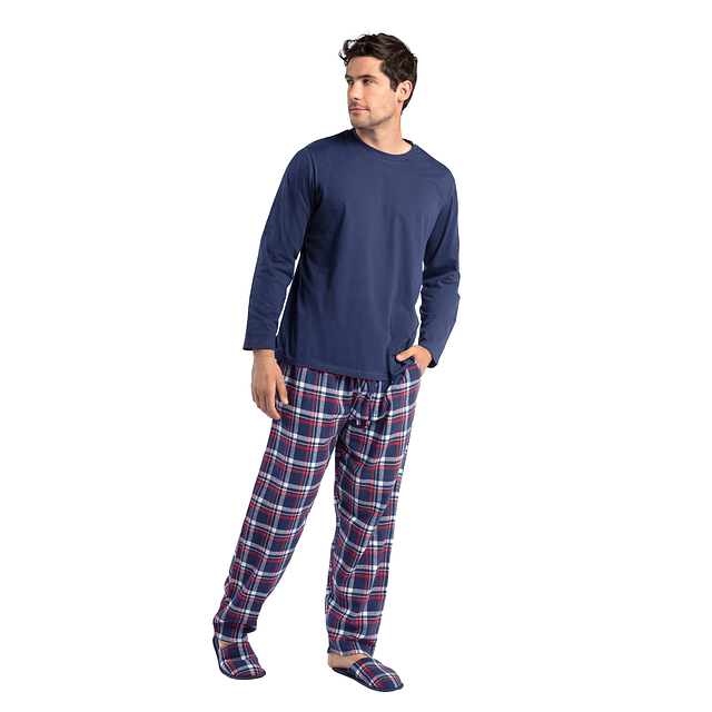 PIJAMA LARGO ALGODÓN-1