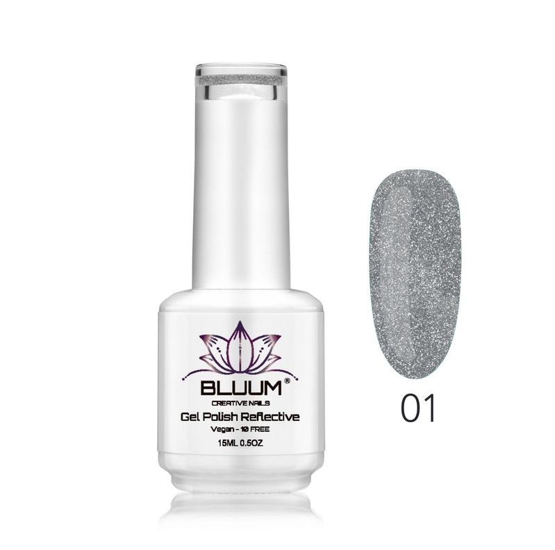 Esmalte Permanente Reflectivo Plata 01 15ml-0
