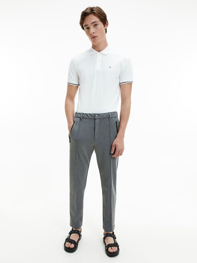 Polo Logo Cuff Blanco Calvin Klein