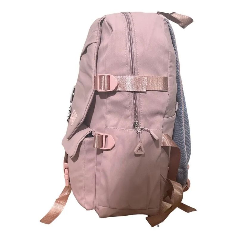 Mochila Bolso Escolar Juvenil Impermeable Gran Capacidad Rosada-2