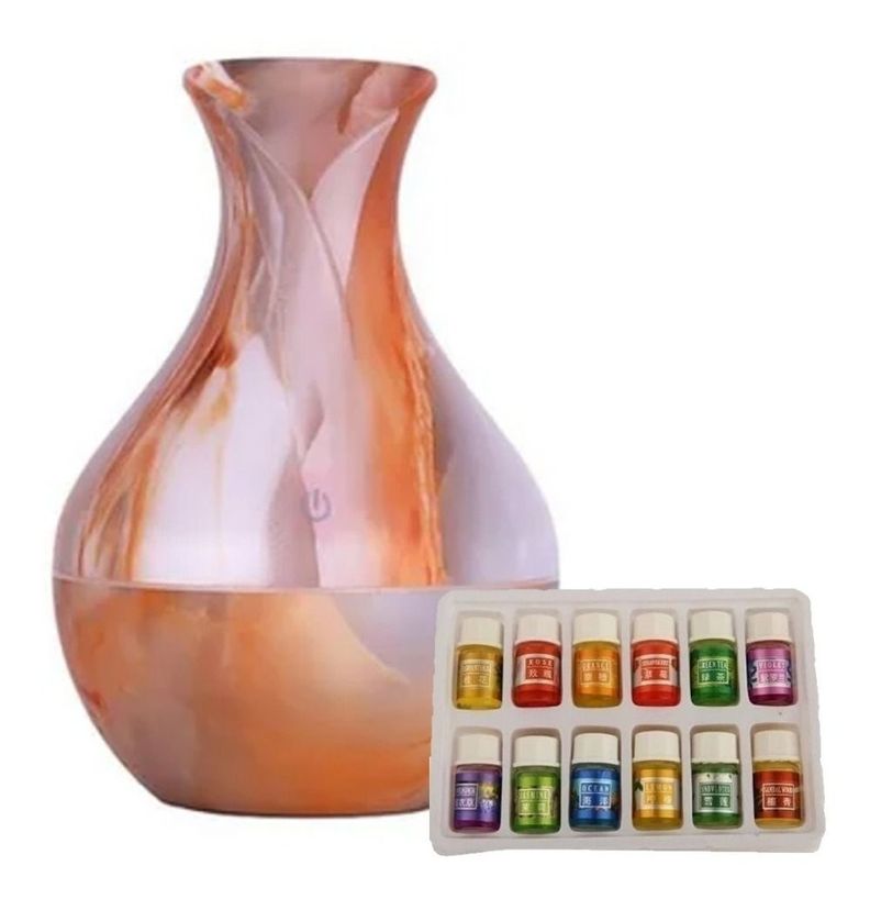 Humidificador Difusor De Aroma + 12 Esencias 3ml-0