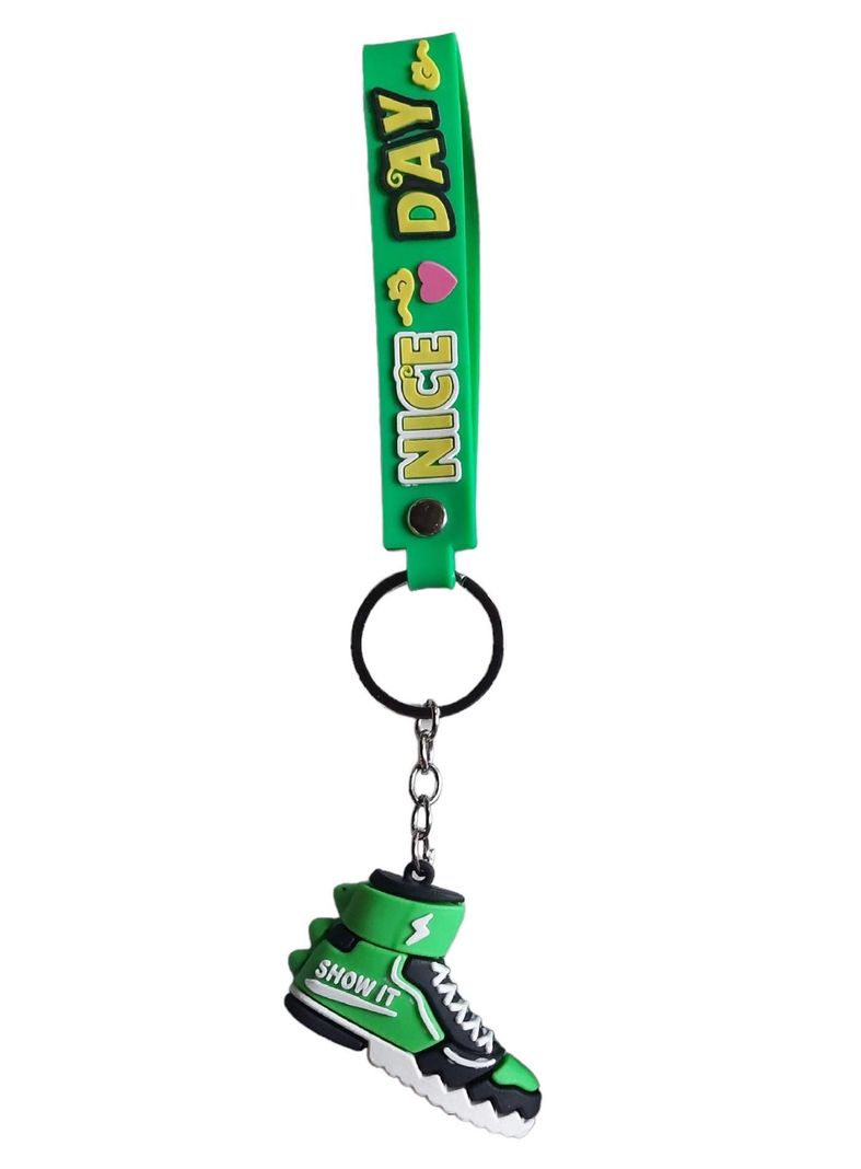 LLAVERO SILICONA DISEÑO ZAPATILLA VERDE-0
