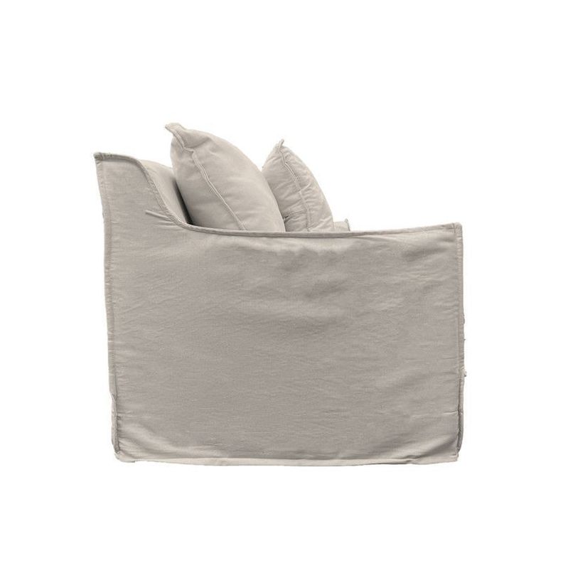 Sofá Puangue Chenille Hueso 3C-3